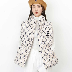 Áo Gile MLB Monogram Logo Chữ B 3ADVM2026-43BGL Màu Be