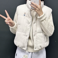 Áo Ghi Lê Phao Nỉ Whoau Màu Kem