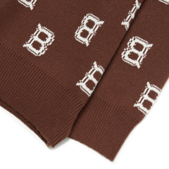 Áo Len MLB Sweater Logo Chữ B 3AKPM0126-43BRD Màu Nâu
