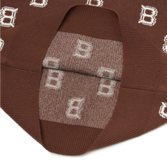 Áo Len MLB Sweater Logo Chữ B 3AKPM0126-43BRD Màu Nâu