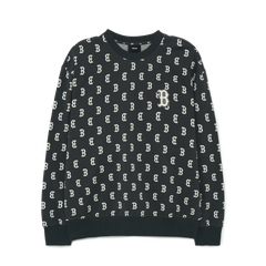 Áo Len Monogram MLB Logo Chữ B 2023 Màu Đen