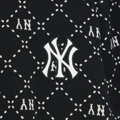 Áo Len Monogram MLB Logo Chữ NY 2023 Màu Đen