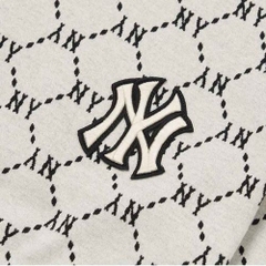 Áo Nỉ Sweater MLB Monogram Logo NY 3AMTM0724-50CRS Màu Trắng