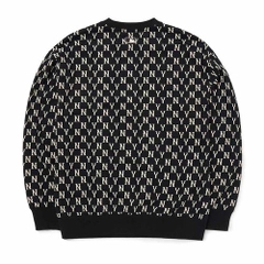 Áo Nỉ Sweater MLB Monogram Logo NY 3AMTM0224-50BKS Màu Đen