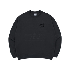Áo Nỉ Sweater ADLV Chữ Nghiêng Màu Xám