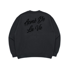 Áo Nỉ Sweater ADLV Chữ Nghiêng Màu Xám