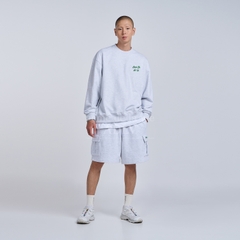 Áo Nỉ Sweater ADLV Chữ Nghiêng Màu Xám Nhạt