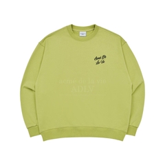 Áo Nỉ Sweater ADLV Chữ Nghiêng Màu Xám Xanh Chuối