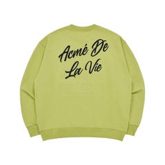 Áo Nỉ Sweater ADLV Chữ Nghiêng Màu Xám Xanh Chuối