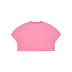 Áo Phông ADLV Croptop Tim Màu Hồng