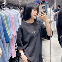 Áo Phông ADLV Sọc Vai Trắng Màu Đen