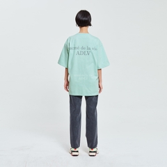 Áo Phông ADLV Tshirt Basic Logo Màu Xanh Da Trời