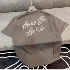 Áo Phông ADLV Tshirt Logo Chữ Nghiêng Màu Xám