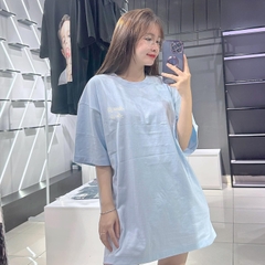 Áo Phông ADLV Tshirt Logo Chữ Nghiêng Màu Xanh Dương