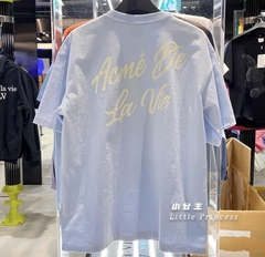 Áo Phông ADLV Tshirt Logo Chữ Nghiêng Màu Xanh Dương