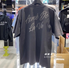 Áo Phông ADLV Tshirt Logo Chữ Nghiêng Màu Xám