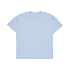 Áo Phông ADLV Tshirt Logo Chữ Nghiêng Màu Xanh Dương