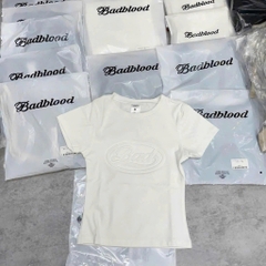 Áo Phông Badblood Oval Logo màu trắng