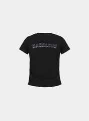 Áo Phông Croptop Baddie Màu Đen