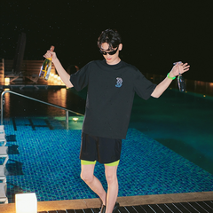 Áo Phông MLB Gradation Logo Chữ B Loang Tshirt 3ATSM0633-43BKS Màu Đen