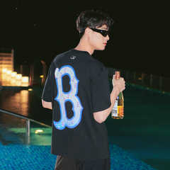 Áo Phông MLB Gradation Logo Chữ B Loang Tshirt 3ATSM0633-43BKS Màu Đen