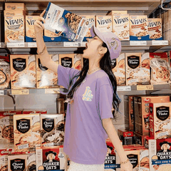 Áo phông MLB Like Logo LA 31TSP1131-07V Màu Tím