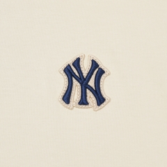 Áo Phông MLB Monogram Logo NY Loang Màu Kem