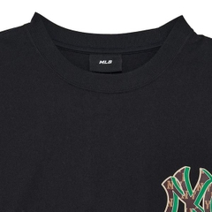 Áo Phông MLB NY Logo Xanh 3ATSM3033-50BKS Màu Đen