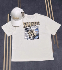 Áo phông MLB unisex cổ tròn tay ngắn New Year Snake Cartoon Graphic