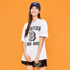 Áo Phông MLB Varsity Overfit Boston Red Sox Tshirt 3ATSV0233-43MGL Màu Xám