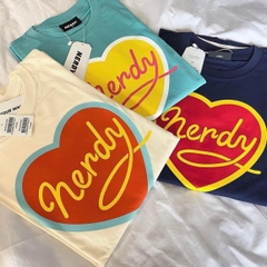 Áo Phông Nerdy Cursive Logo Heart Màu Xanh Mint