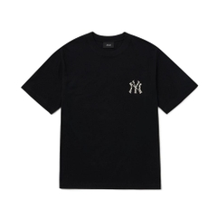 Áo Phông MLB Logo NY Monogram 3ATSM0224-50BKS Màu Đen