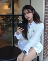 Áo Whoau len thừng cổ tim
