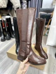 Giầy Boot Viền Vải Màu Nâu Korea
