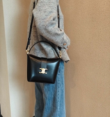 Túi Cầm Tay Celine Remake Korea Mini Bucket Da Bê Non 14cm