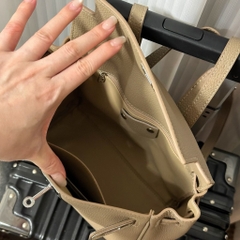 Balo Hermes Ado Remake Hàn Da Bò Togo 20cm Màu Xám