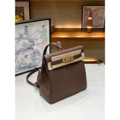 Balo Hermes Kelly Ado Da Bò Togo Size 21cm Màu Caramel