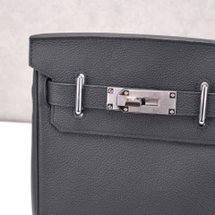 Balo HM HAC Bản Hàn Da Bò Togo Màu Đen