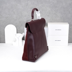 Balo Retro Korea Da Lộn Size 30cm Màu Đỏ Ancora