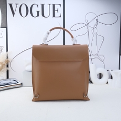 Balo Retro Made In Korea Da Bò 26cm Màu Be