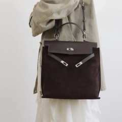 Balo Retro Made In Korea Da Nỉ 26cm