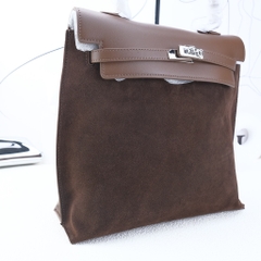 Balo Retro Made In Korea Da Nỉ 26cm