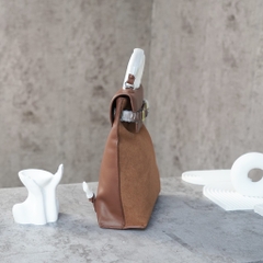 Balo Retro Made Korea Màu Nâu Size 30 cm