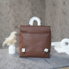 Balo Retro Made Korea Màu Nâu Size 30 cm