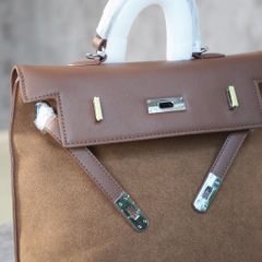 Balo Retro Made Korea Màu Nâu Size 30 cm