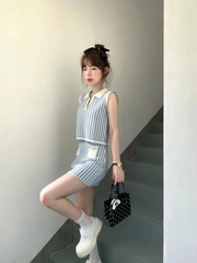 Bộ kẻ manto kẻ xanh