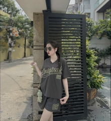 Bộ Quần Áo Hàn Quốc Chữ Oniginal Màu Xám