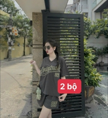 Bộ Quần Áo Hàn Quốc Chữ Oniginal Màu Xám