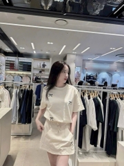 Bộ Nơ Cổ Tròn Chân Váy Hàn Quốc