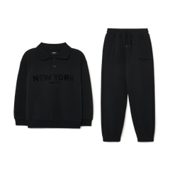 Bộ Quần Áo Nỉ MLB Size Kid Màu Đen